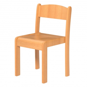 Schülerstuhl, Massivholz, Sitzfläche 34x34 cm, Sitzhöhe: 43 cm 